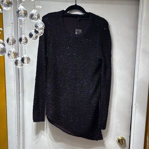 Apt. 9 Black Sparkle Crew Neck Sweater